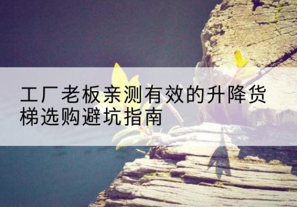 奉新升降货梯怎么选-工厂老板亲测有效的升降货梯选购避坑指南